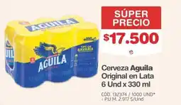 Makro Cerveza Aguila Original oferta