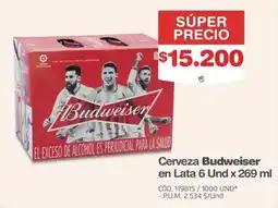 Makro Cerveza Budweiser oferta