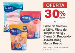 Makro Pesco filete de salmón filete de tilapia camarón precocido oferta