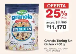 Makro Toning granola sin gluten oferta