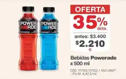 Makro Bebidas Powerade oferta