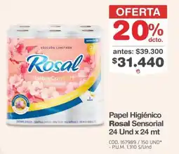 Makro Rosal papel higiénico sensorial oferta