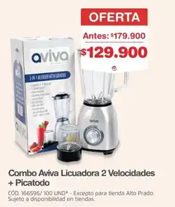 Makro Aviva licuadora 2 velocidades + picatodo oferta