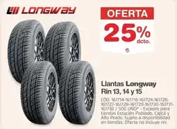 Makro Llantas Longway oferta