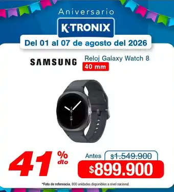Ktronix Samsung reloj galaxy watch 8 40 mm oferta
