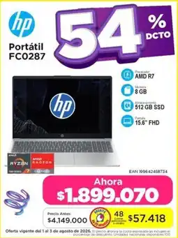 Alkomprar Hp portátil fc0287 oferta