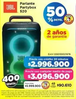Alkomprar JBL Parlante Partybox 520 oferta