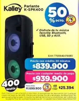 Alkomprar Kalley Parlante K-SPK400 oferta