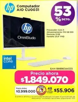 Alkomprar hp Computador AIO CU0031 oferta