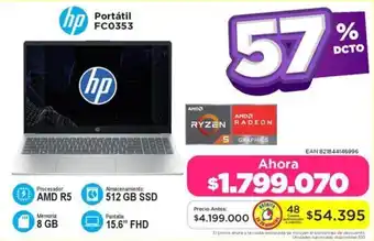 Hp portátil fc0353