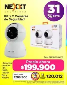 Alkomprar Nexxt Kit x 2 Cámaras de Seguridad oferta
