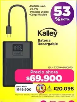 Alkomprar Kalley batería recargable oferta