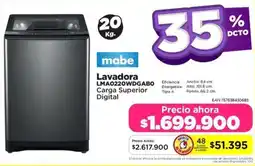 Alkomprar Mabe lavadora carga superior digital oferta