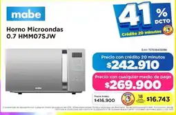 Alkomprar Mabe horno microondas 0.7 hmm07sjw oferta