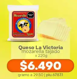La Gran Colombia Queso La Victoria mozzarella tajado oferta