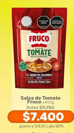 La Gran Colombia Salsa de Tomate Fruco oferta