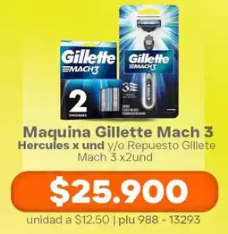 La Gran Colombia Gillette Mach 3 oferta