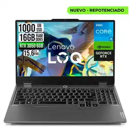 Falabella Portátil LOQ 15 Gaming RTX 3050 6GB Intel Core i5-13450HX RAM 16GB DDR5 SSD 1TB FHD 15.6 oferta