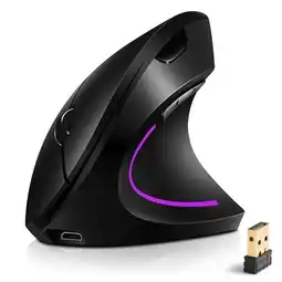 Falabella Ratón Ergonómico Vertical Inalámbrico 2.4ghz Recargable Usb-c Sensor Óptico Ajustable oferta