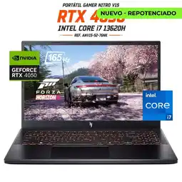 Falabella PORTATIL GAMER NITRO V15 - CORE I7 13620H - RTX 4050 6GB - 32GB RAM - SSD 2TB -15,6 FHD 165HZ oferta