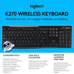 Falabella K270, Teclado Inalámbrico Unifying Multimedia oferta