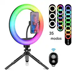 Falabella Aro De Luz Led De 33 Cm Multicolor Con Soporte Para Celular oferta