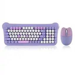 Falabella Combo Teclado y Mouse Retro Pastel ¡Dale Estilo a tu Escritorio oferta