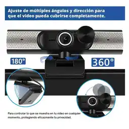 Falabella Camara Web USB 1080P Full HD con Microfono y Tapa de Privacidad oferta
