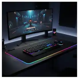 Falabella Pad Gamer Xl con Luz Led Rgb Conexion Usb y Base Antideslizante de 80 cm x 30 cm oferta