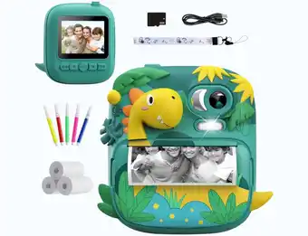 Falabella Cámara de Impresión Instantánea Infantil con Diseño de Dinosaurio oferta
