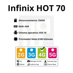 Falabella Celular Hot 70 4G 256Gb 4Gb Ram Naranja + Obsequio Smartwatch oferta