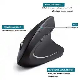 Falabella Ratón Vertical Inalámbrico Recargable con Sensor Óptico Ajustable Prevención de Fatiga oferta