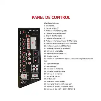 Falabella Cabina Amplificada Portátil PK Sound PK-59 Bluetooth USB TF con Luces LED oferta