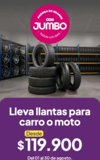 Jumbo Jumbo - llantas para carro o moto oferta