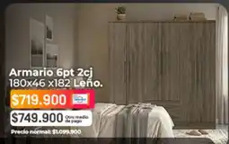 Easy Pago - armario 6pt 2cj 180x46 x182 oferta