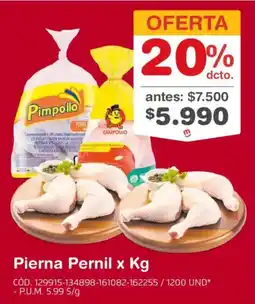 Makro Pimpollo Pierna Pernil oferta