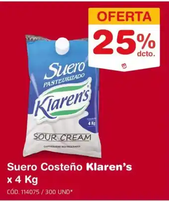Makro Suero Costeño Klaren's oferta
