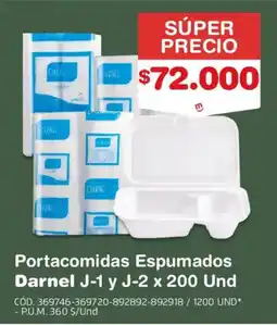 Makro Darnel portacomidas espumados j-1 y j-2 oferta