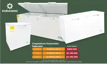 Makro Indurama Congeladores Horizontales oferta