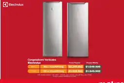 Makro Electrolux congeladores verticales oferta