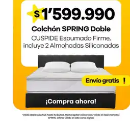 Éxito Spring colchón doble oferta
