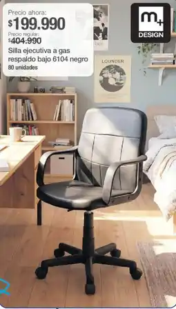 Jumbo M+ design silla ejecutiva a gas respaldo bajo 6104 negro oferta