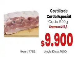 MercaTodo Costilla de Cerdo Especial oferta