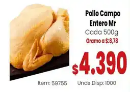 MercaTodo Pollo Campo Entero Mr oferta