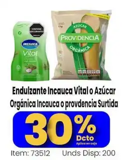 MercaTodo Endulzante incauca vital o azúcar orgánica incauca o providencia surtida oferta