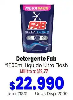 MercaTodo Fab detergente liquido ultra flash oferta