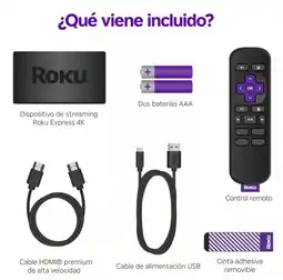 Falabella Roku Express 4K + Control de Voz + Netflix Prime Disney Streaming oferta