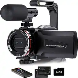 Falabella Videocámara 4K, videocámara Vlogging de 64MP UHD zoom digital de 21X oferta