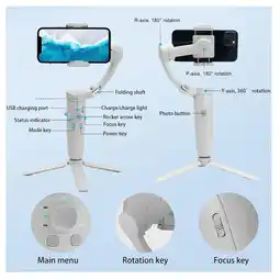 Falabella Gimbal Plegable de 3 Ejes para Video con Tripode y Estabilizacion Profesional oferta