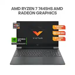 Falabella PORTÁTIL GAMER VICTUS 15 AMD RYZEN 7 7445HS - RTX 3050 - 8GB RAM - 512GBSSD - 15.6 FHD oferta